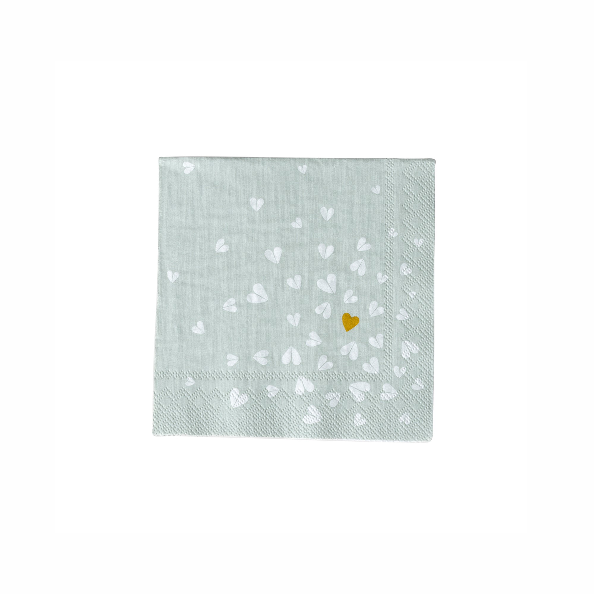 Весільні коктейльні серветки Räder «Золоте серце» (Golden Heart Napkins)