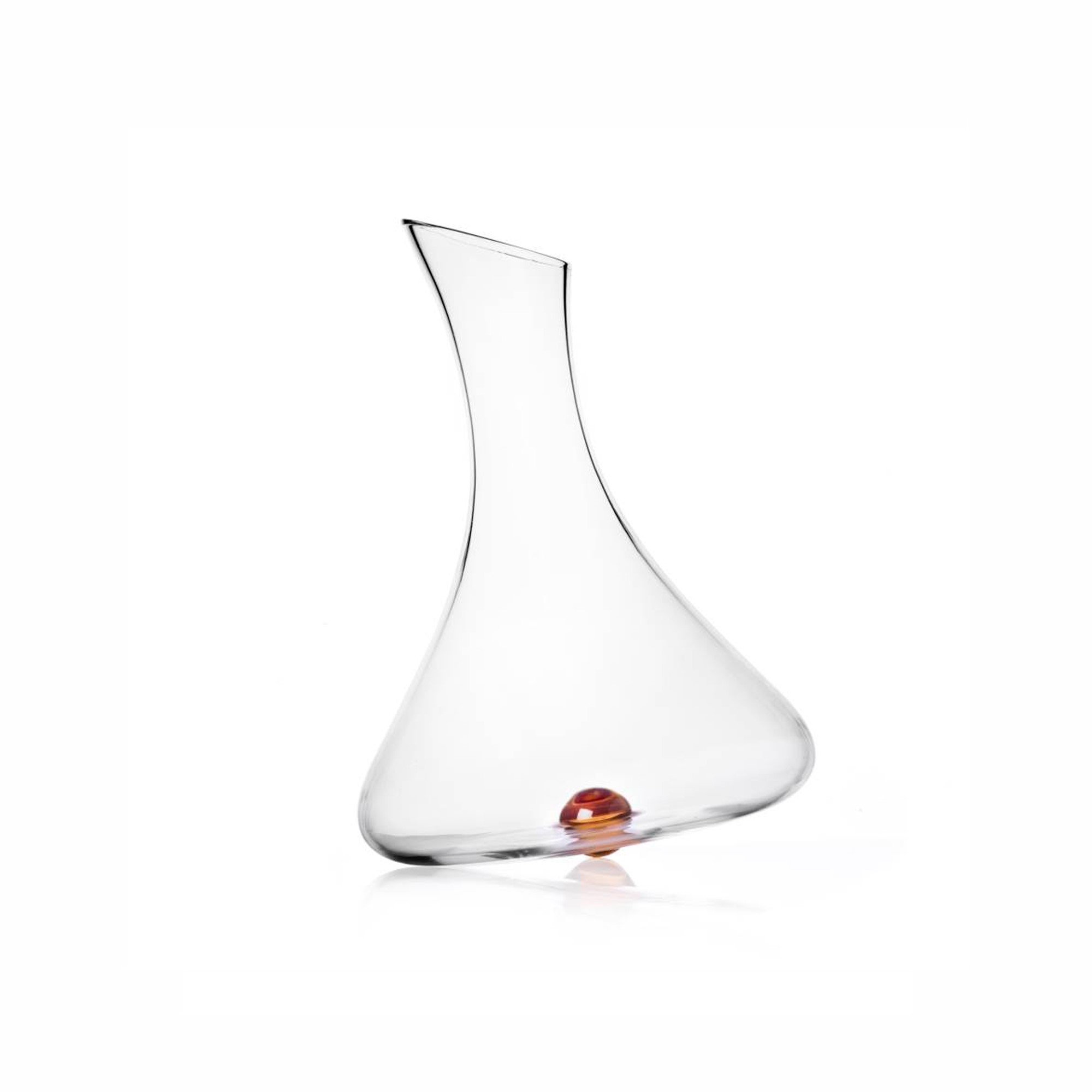 Декантер нахилений Ichendorf LUNA бурштиновий з крапкою  LUNA tilting decanter dot amber NEW