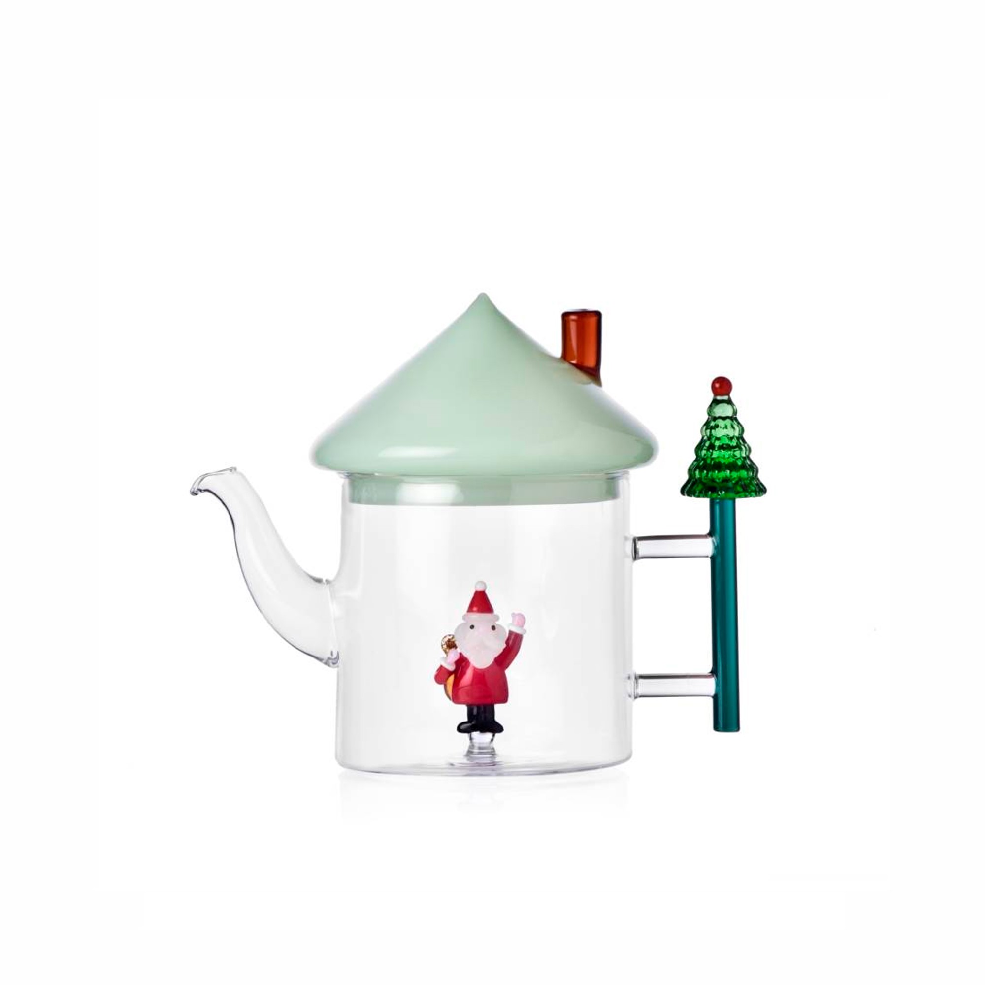 Чайник Ichendorf CHRISTMAS TALES Санта Клаус, зелений  CHRISTMAS TALES teapot Santa Claus green