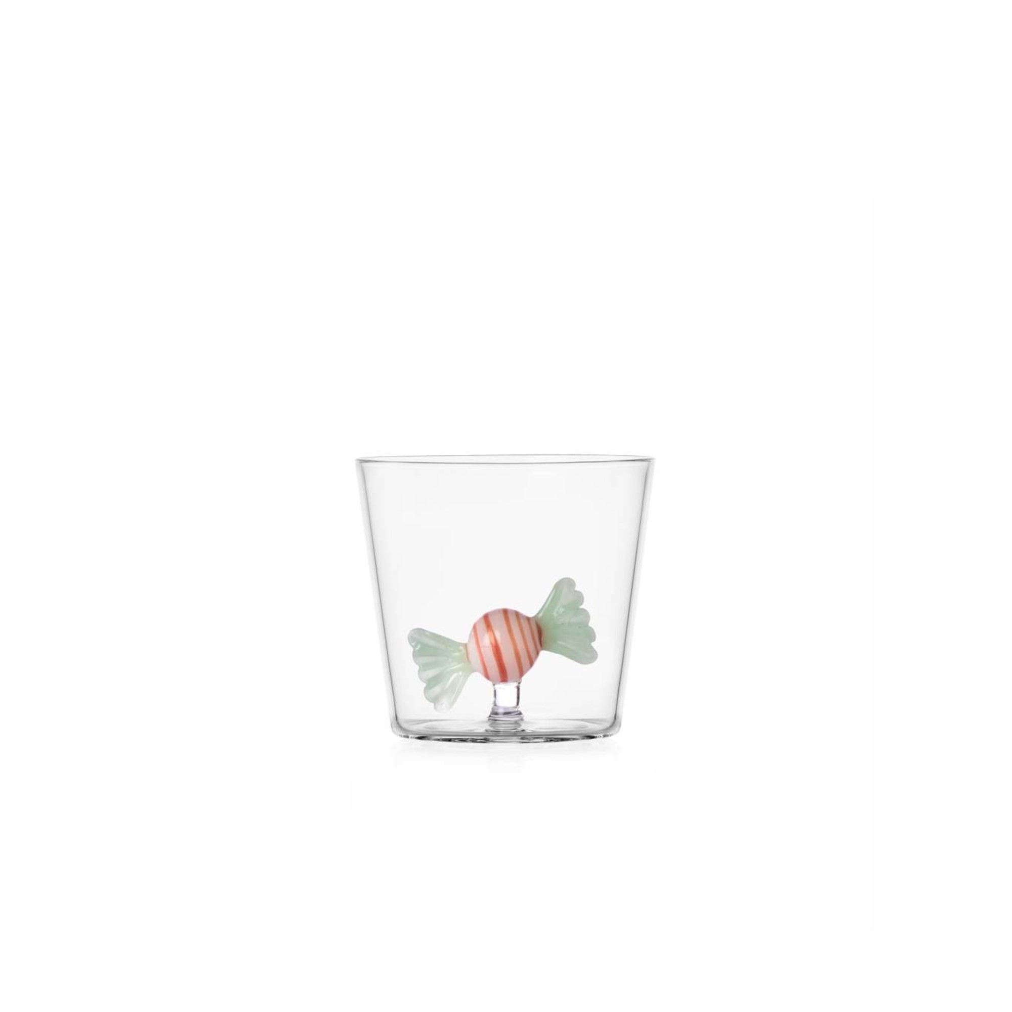 Склянка Ichendorf SCHIACCIANOCI зелено-червона цукерка  SCHIACCIANOCI tumbler green/red candy
