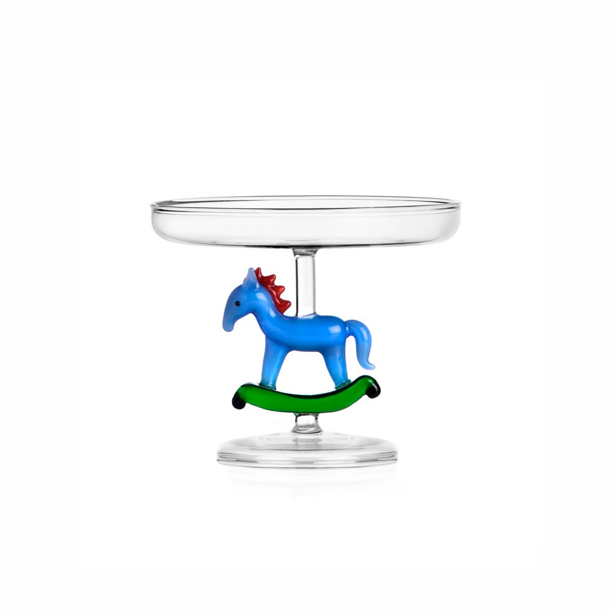 Тарілка на ніжці Ichendorf SCHIACCIANOCI гойдалка-конячка  SCHIACCIANOCI footed plate rocking horse