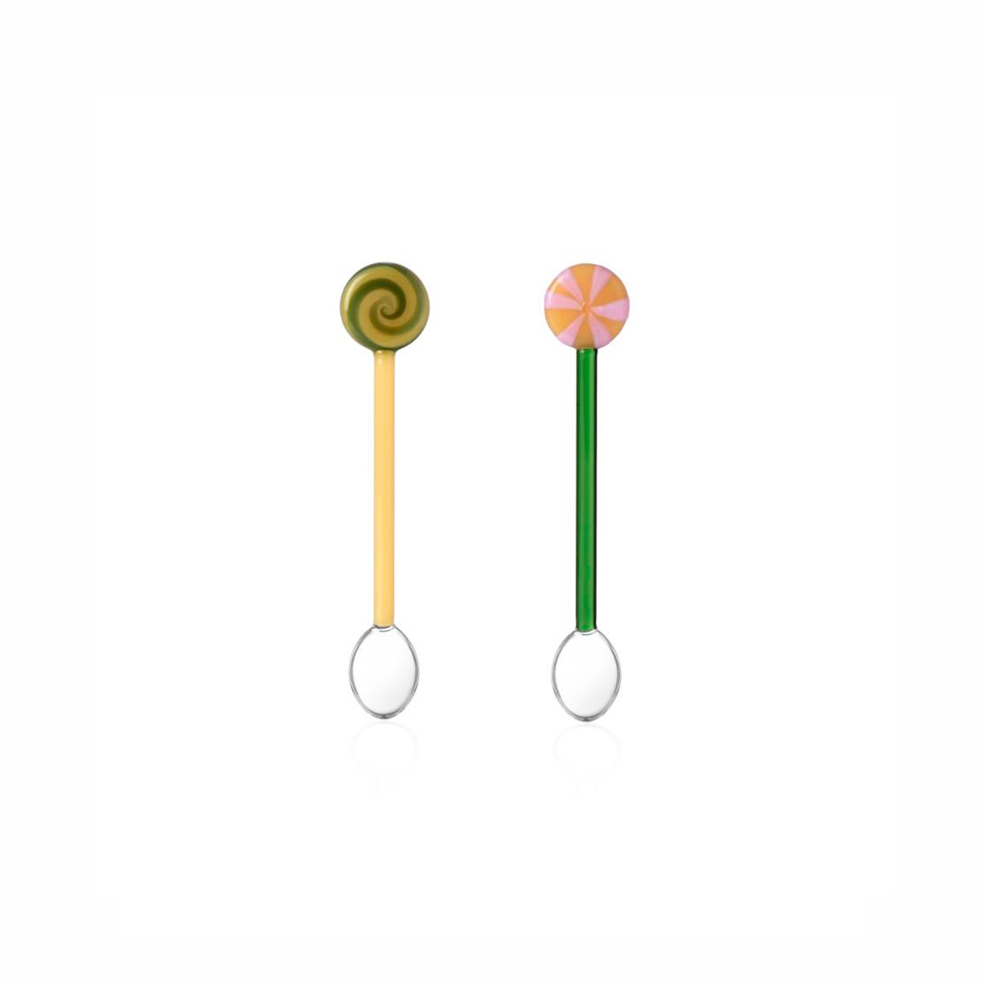 Набір з 2 жовтих ложок-льодяників Ichendorf SCHIACCIANOCI  SCHIACCIANOCI set 2 lollipop spoons yell