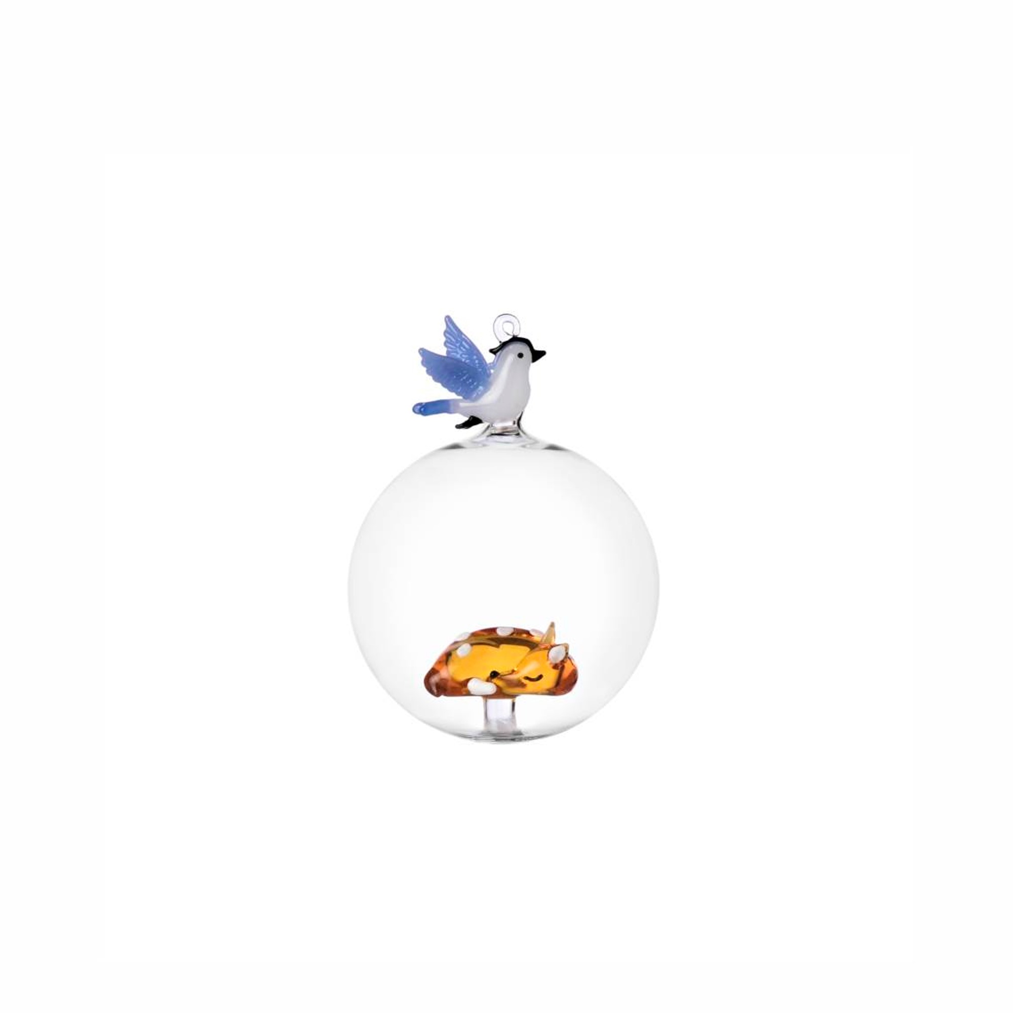 Ялинкова кулька Ichendorf WOODLAND TALES блакитна пташка  WOODLAND TALES xmas ball light blue bird