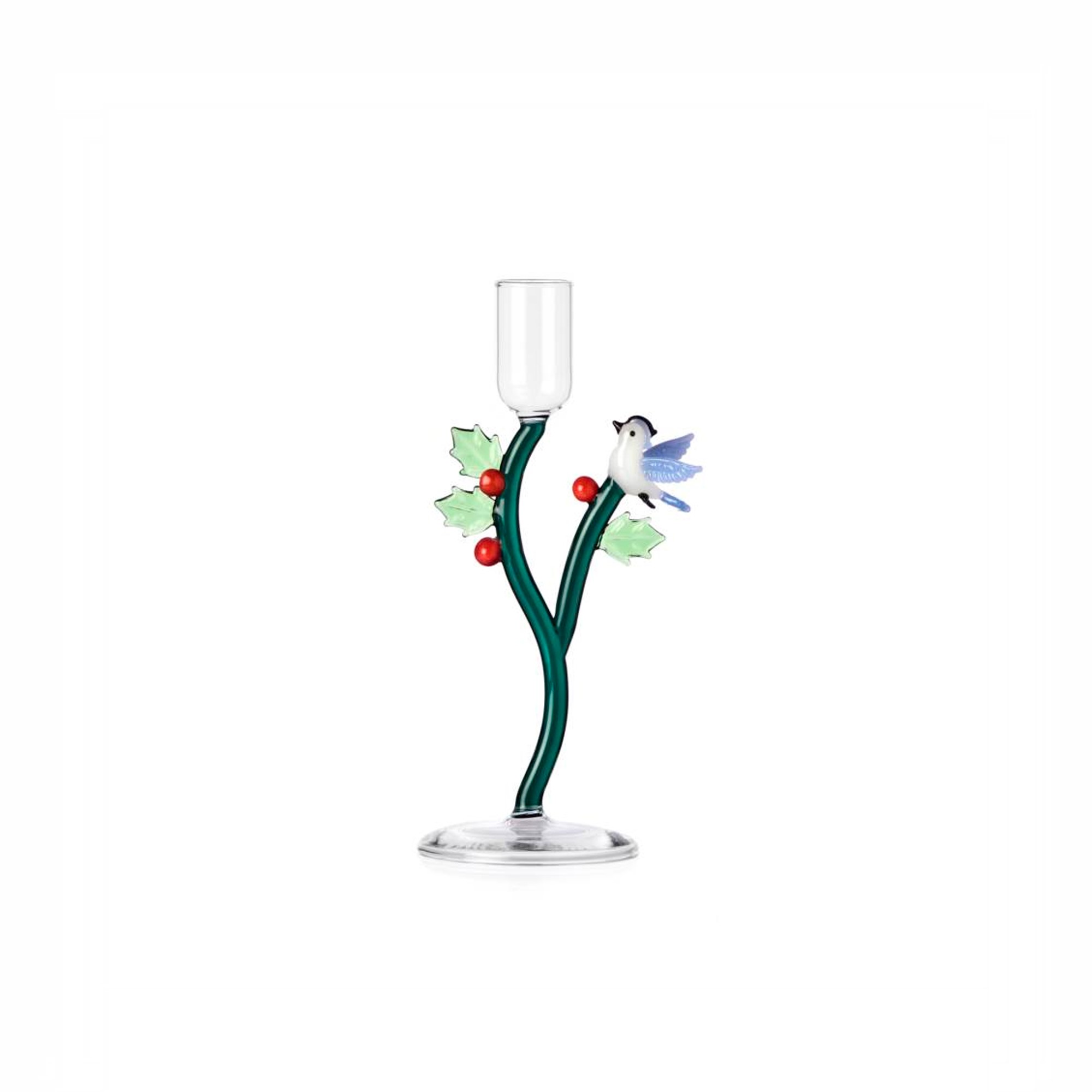 Підсвічник Ichendorf WOODLAND TALES падуб і блакитне світло  WOODLAND TALES candleholder holly&light