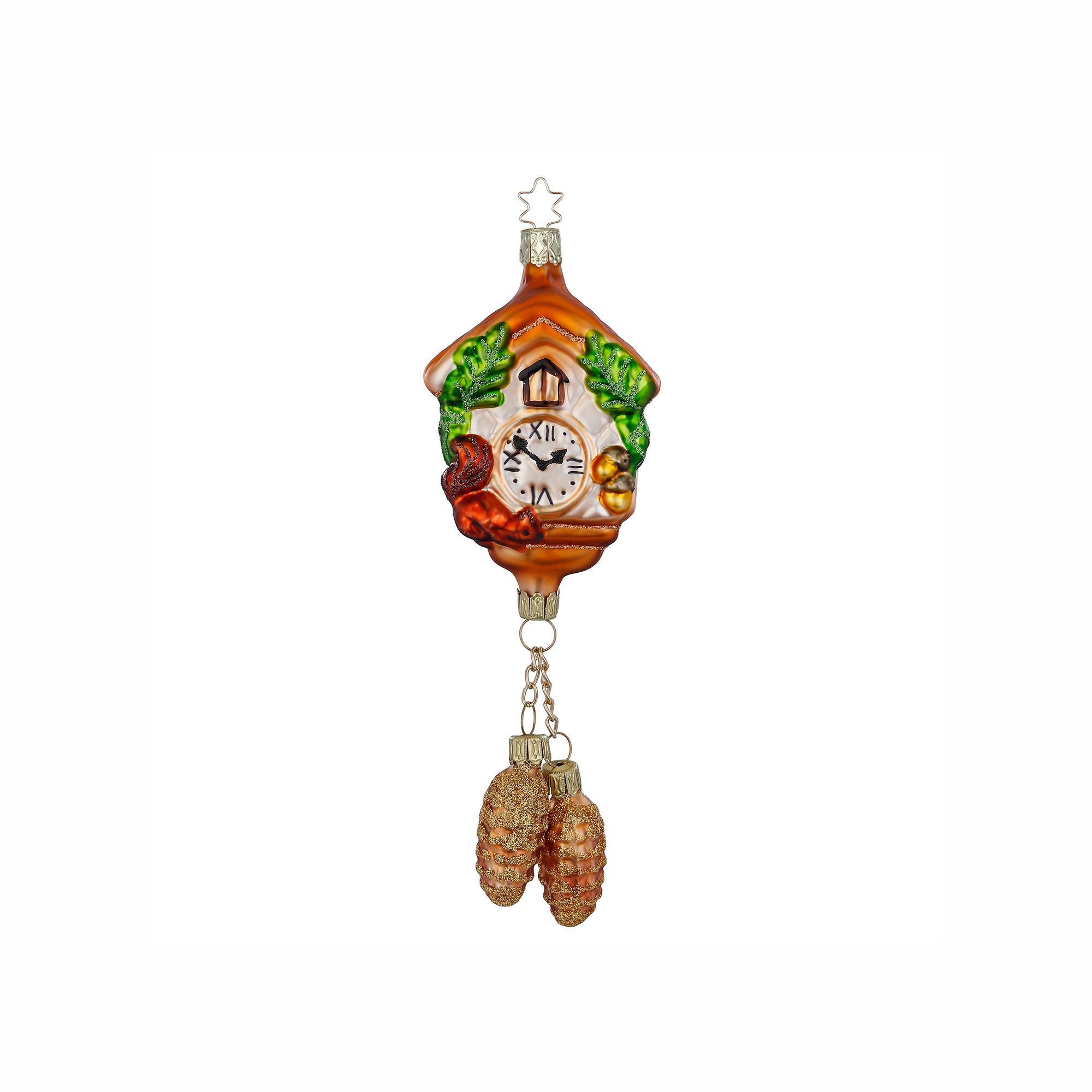 Ялинкова прикраса Traditional Cuckoo Clock | INGES | годинник-зозуля, 17,5 см