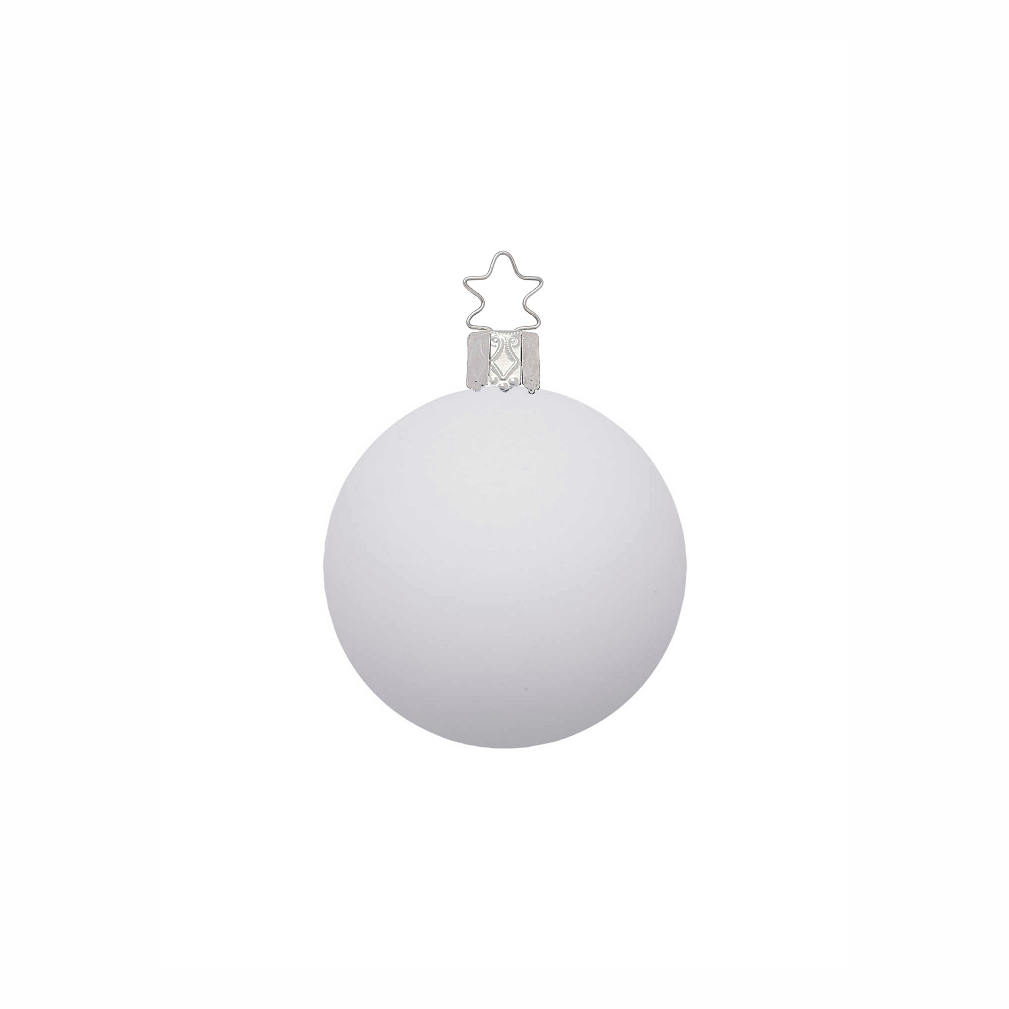 Ялинкова кулька Ball, azure pearl | INGES | блакитна перламутрова, 12 см