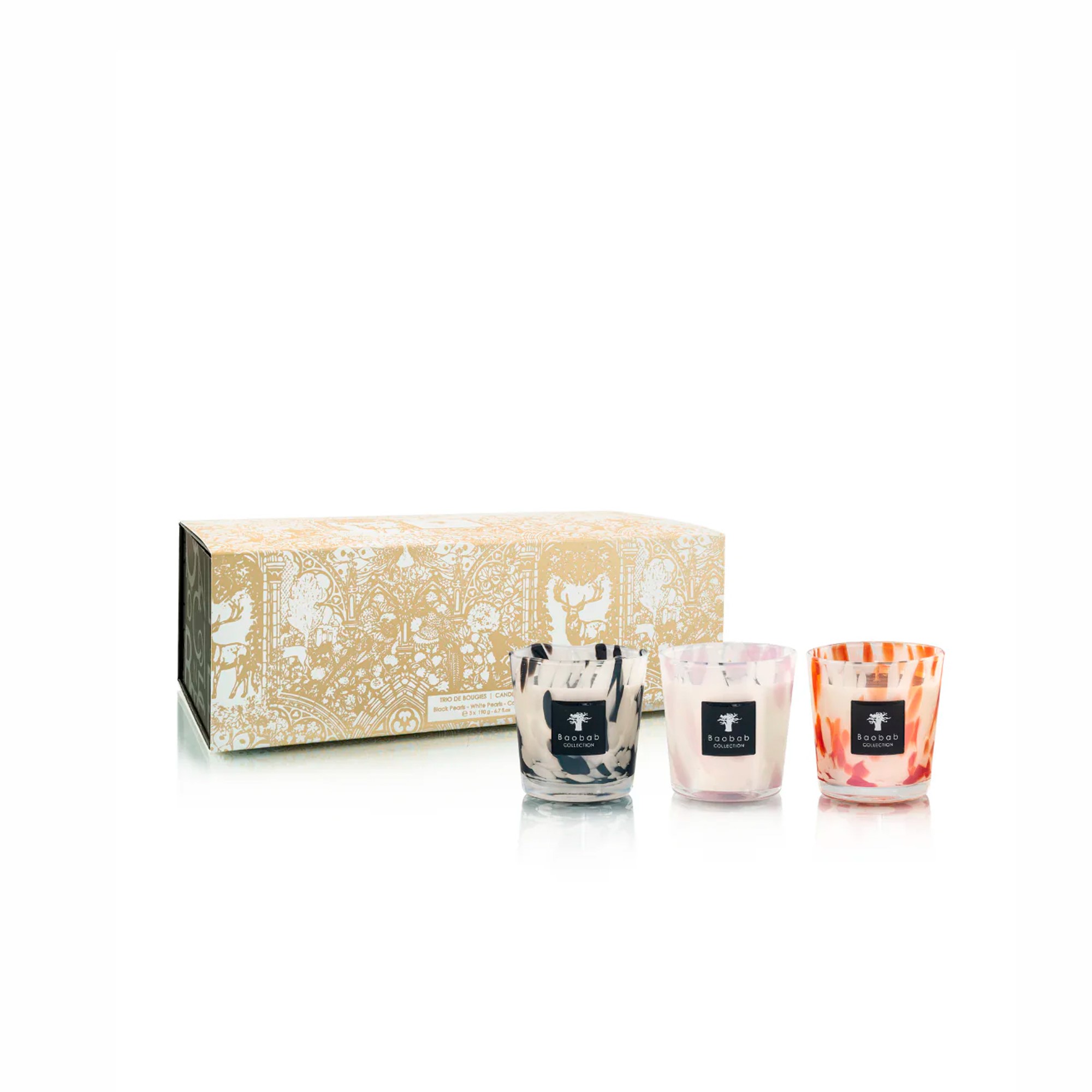 Набір ароматичних свічок Baobab Collection «Pearls Candle Trio»
