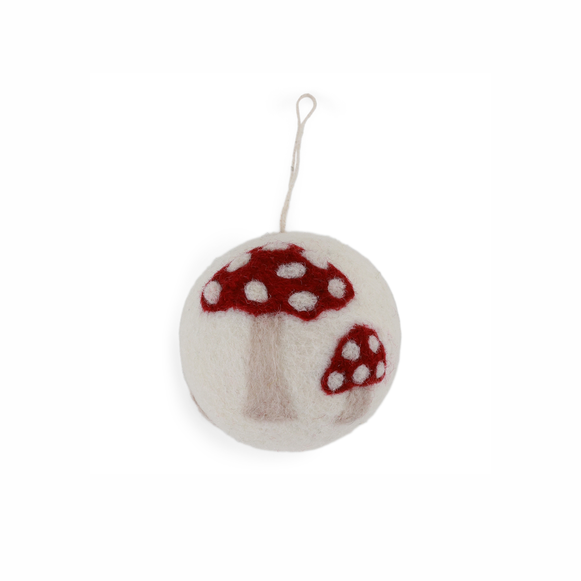 Куля різдвяна біла Gry&Sif – Christmas Bauble (Mushrooms)