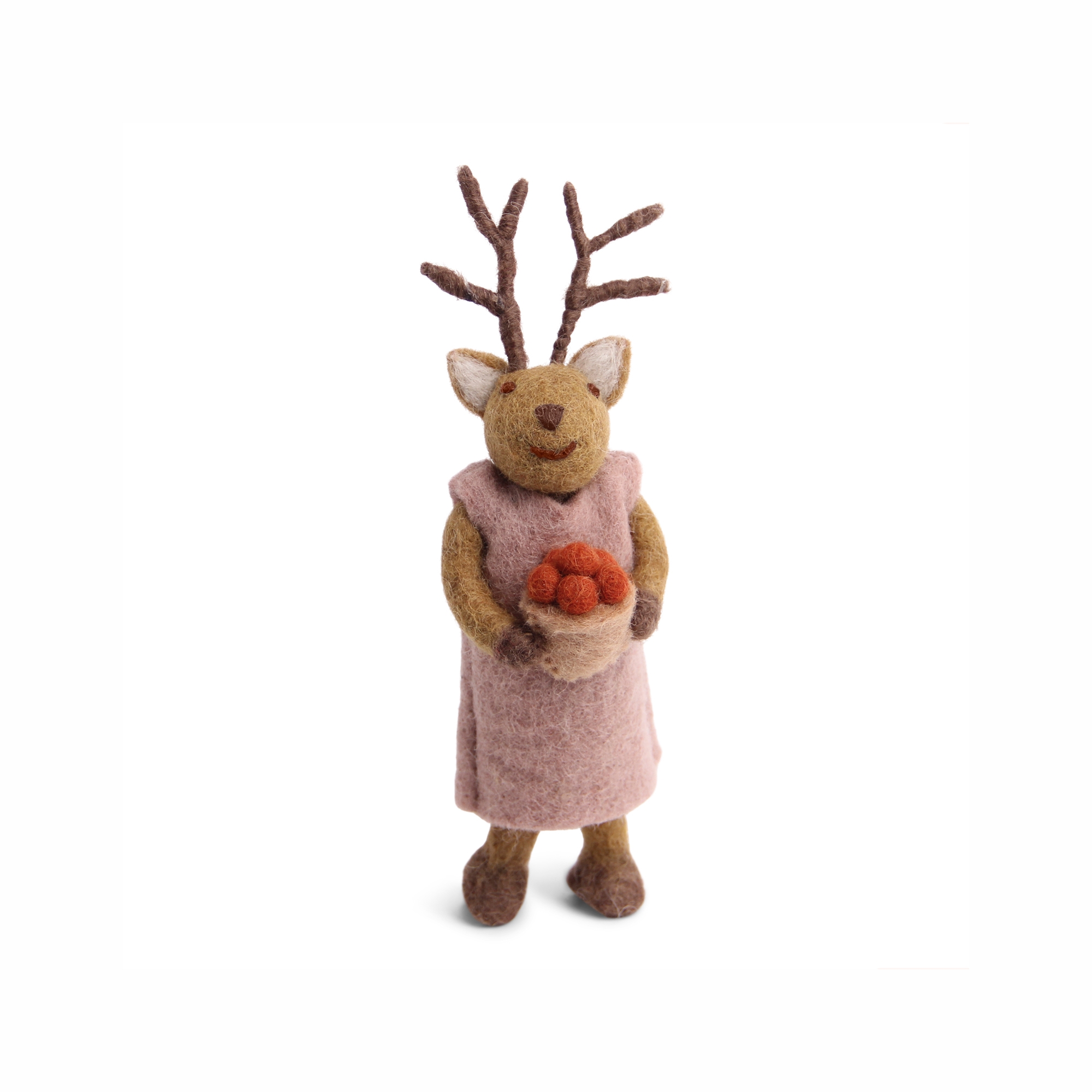 Олень коричневий дівчинка малий Gry&Sif – Small Brown Girly Deer w/Berries