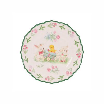Тарілка GoodWill Easter Bunny Peep Lamb Plate (Великодній кролик, ягня та курча)