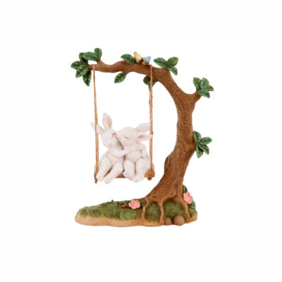 Декоративна фігурка GoodWill Bunnies Kissing on Swing Tree (Кролики, що цілуються на гойдалці на дереві)