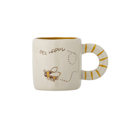 Bloomingville Чашка «Cloudy» Bee Happy з бджілкою, кераміка, 225 мл