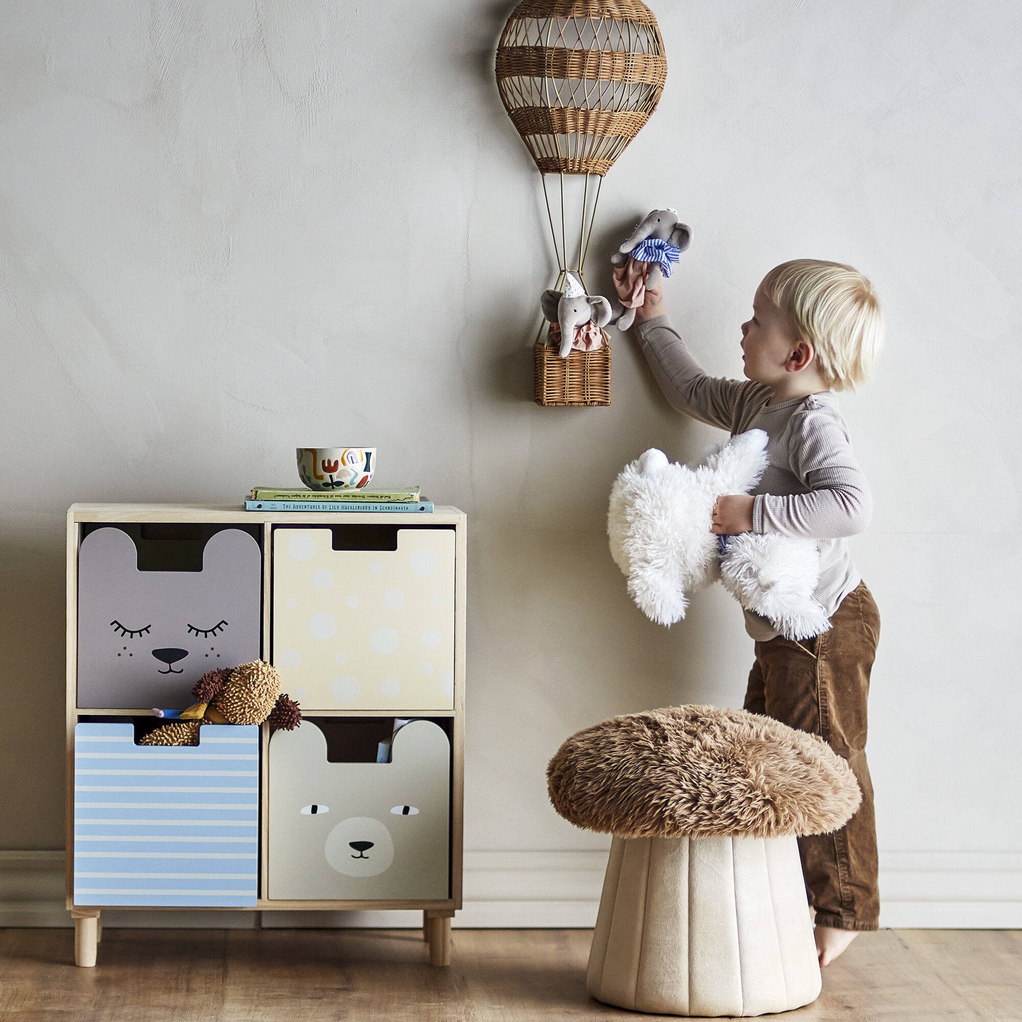 Bloomingville М'які іграшки слоники «Tiko», набір 2 шт., 19 см